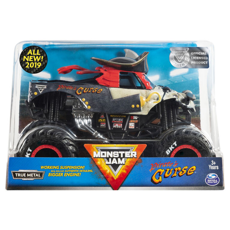 Monster Jam, Official Pirate's Curse Monster Truck, Die-Cast Vehicle, 1:24 Scale