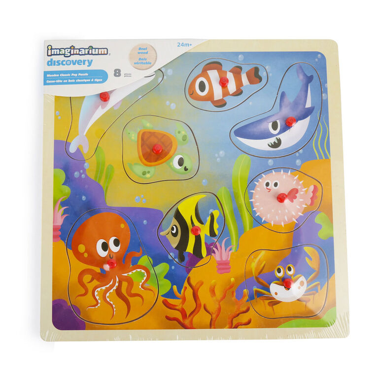 Imaginarium Discovery - Wooden Classic Peg Puzzle Assortment - Ocean