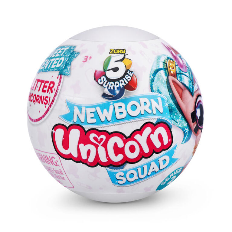 Zuru 5 Surprise Unicorn Squad Series 5 Newborn Unicorn Mystery Collectible Capsule (Style May Vary)