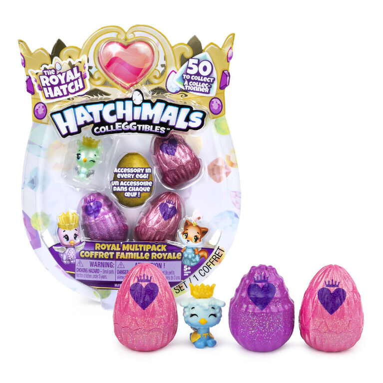 Hatchimals CollEGGtibles, Royal Multipack with 4 Hatchimals and Accessories, (Styles May Vary)