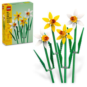 LEGO Daffodils Celebration Gift, Yellow and White Daffodil Room Decor 40747