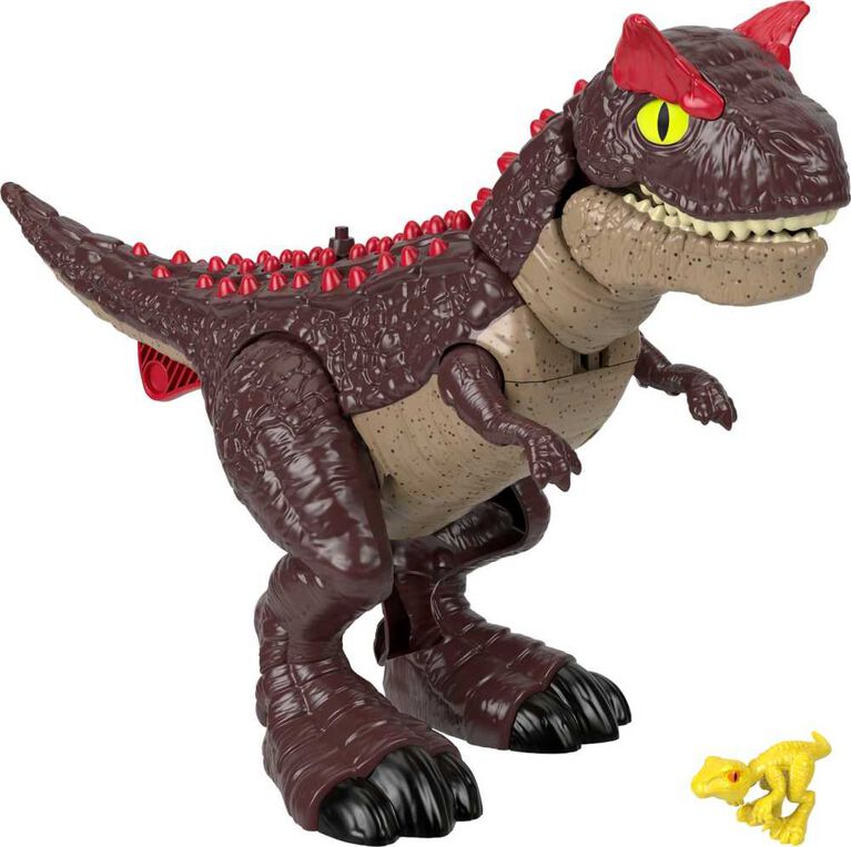 Imaginext Jurassic World Carnotaurus Dinosaur Toy with Spike Strike Action, 2-Piece Preschool Toys