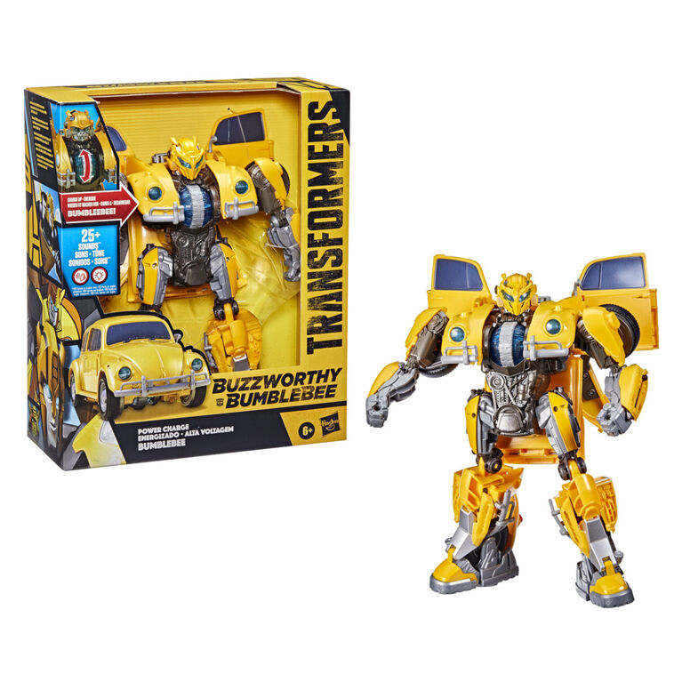 Bumblebee, figurine Power Charge Bumblebee de 26,5 cm inspirée du film Transformers: Bumblebee - Notre exclusivité