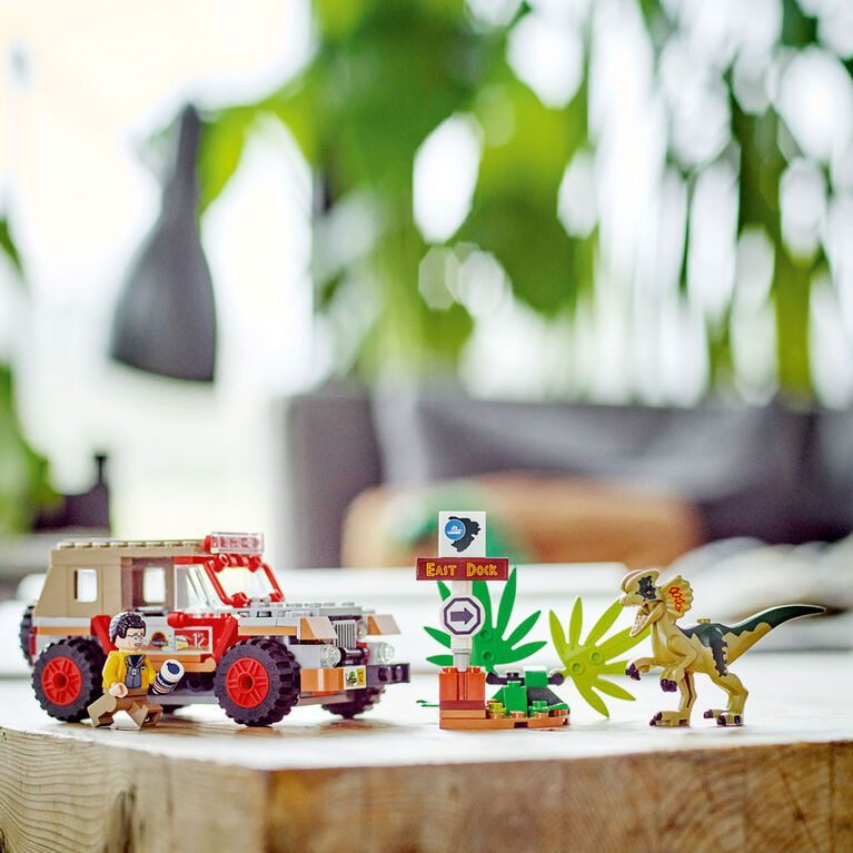LEGO Jurassic Park L'embuscade du dilophosaurus 76958 Ensemble de jeu de construction (211 pièces)