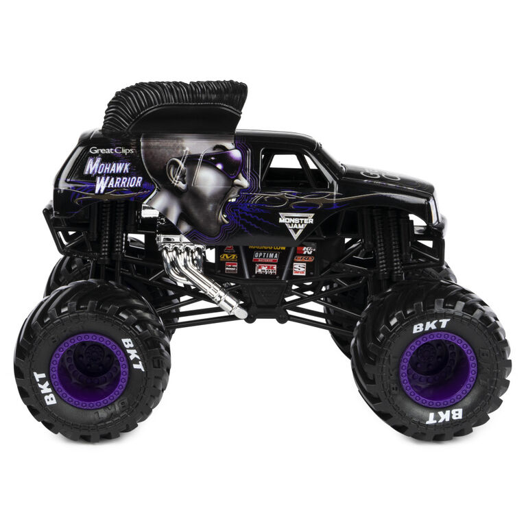 Monster Jam, Official Mohawk Warrior Monster Truck, Die-Cast Vehicle, 1:24 Scale