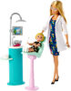 Barbie - Coffret de jeu et poupée Dentiste.