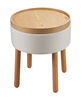 Kvell Storage Stilt Side Table/Cream