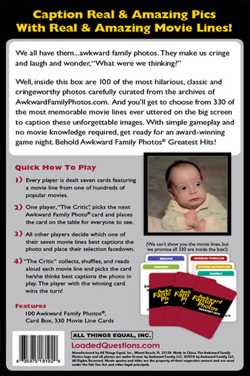 Awkward Family Photos Greatest Hits Card Game - English Edition