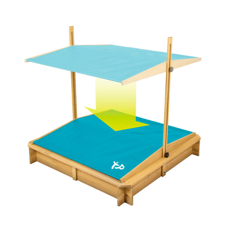 Wooden Sandpit with Canopy