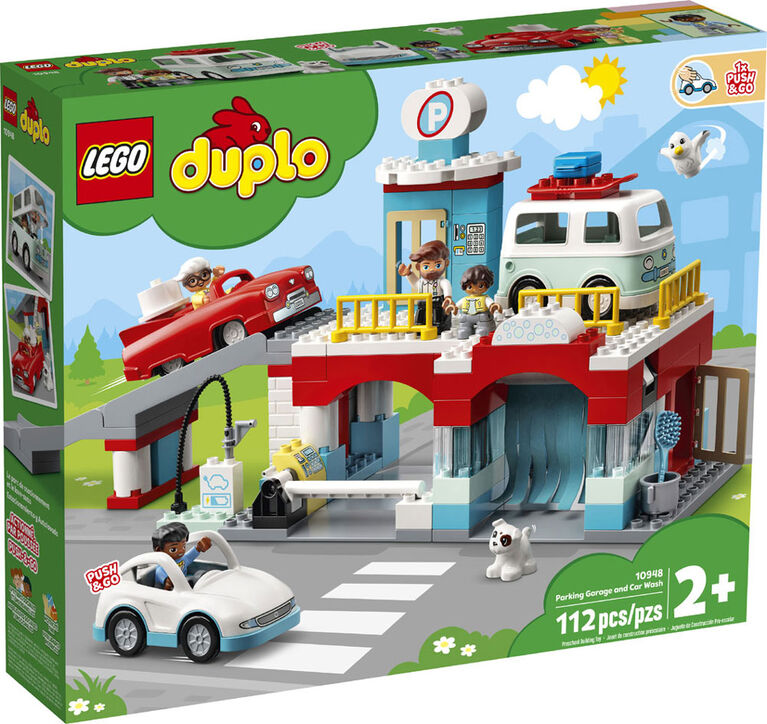 LEGO DUPLO Town Le parc de stationnement et le lave-auto 10948 (112 pièces)