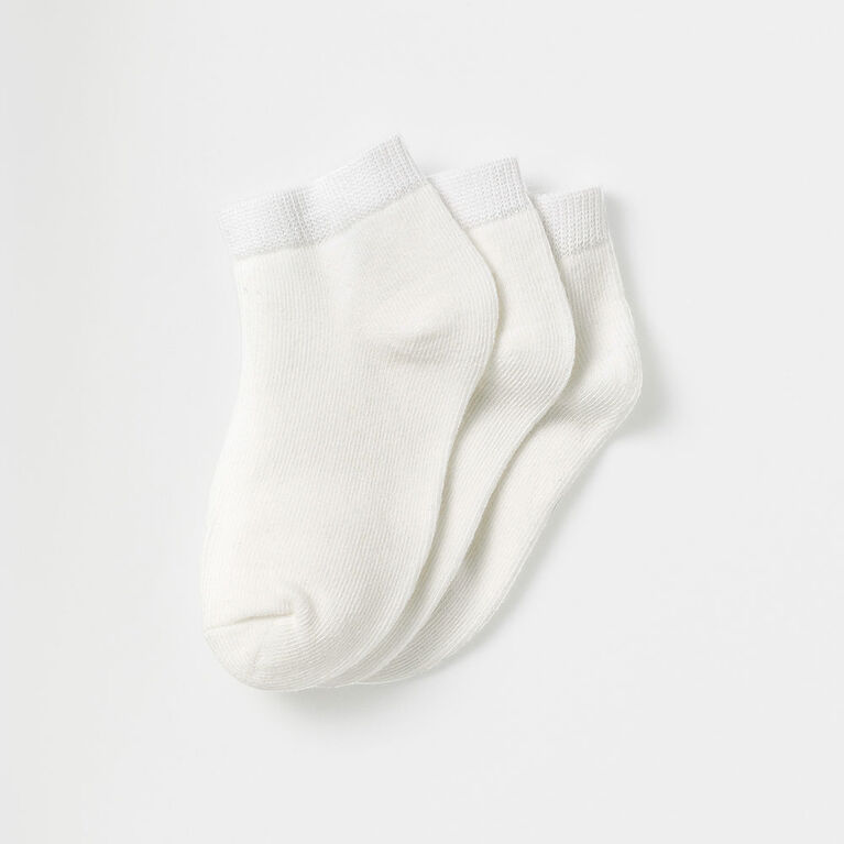 essential ankle socks, 4-5y - white