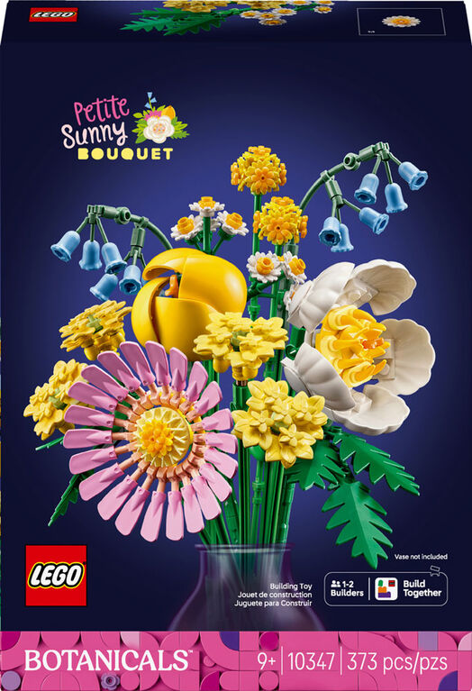 LEGO Botanicals Petite Sunny Bouquet Flower Set - Building Toy for Kids 9+ - Room Decor - 10347