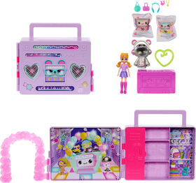 Polly Pocket Disco Dance Fashion Reveal Doll & Playset with Unboxing Surprises & Water Play