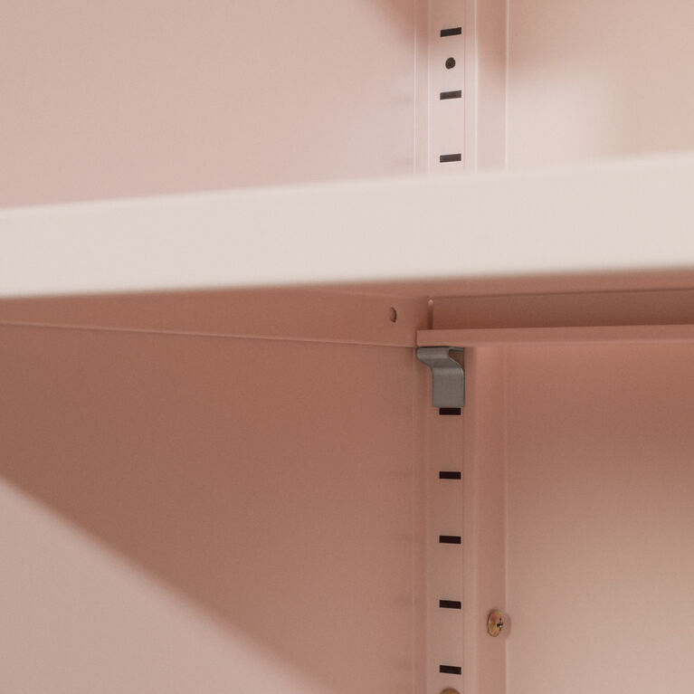 Dylane Metal 1-Door Nightstand Pale Pink