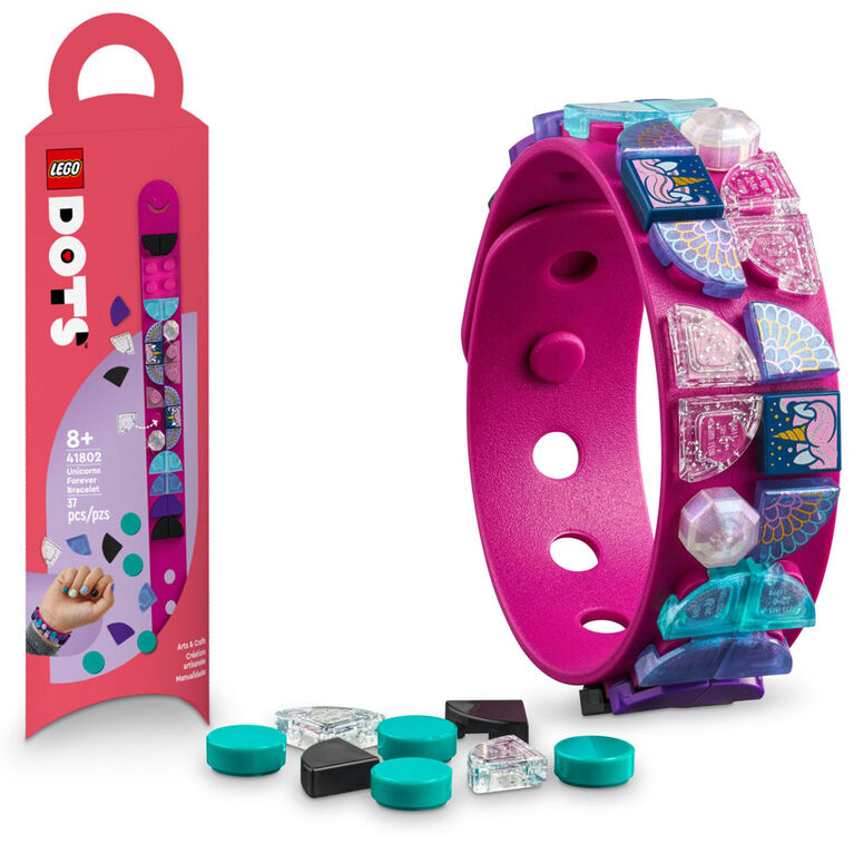 LEGO DOTS Unicorns Forever Bracelet 41802 DIY Kit (37 Pieces)