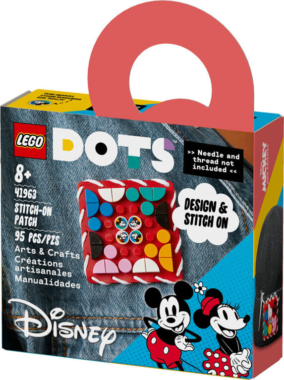 LEGO DOTS  Disney Mickey Mouse and Minnie Mouse Stitch-on Patch 41963 Kit (95 Pieces)