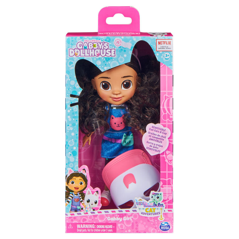 Gabby's Dollhouse, 8-inch Gabby Girl Doll (Travel Edition) with Accessories