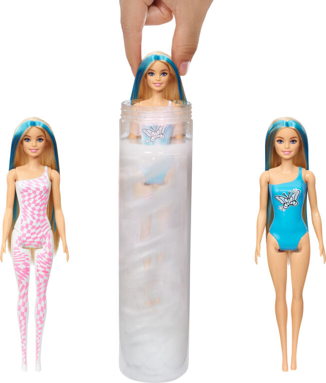 Barbie Color Reveal Rainbow Series Doll & Accessories with 6 Surprises, Color-Change Bodice, Styles Vary