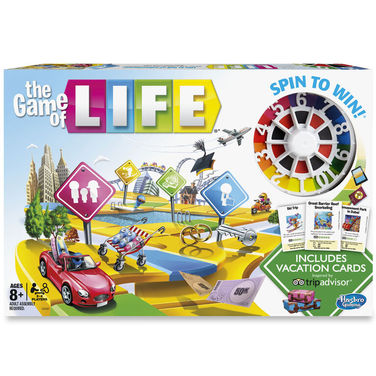 Hasbro Gaming Jeu Destins Le jeu de la vie Édition Trip Advisor Édition anglaise Toys R