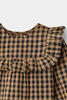 Ruffle Woven Top Brown 9-12M