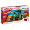 Meccano Junior, Tracteur à benne fonctionnelle avec pièces mobiles et vrais outils, Kit de construction de petit véhicule