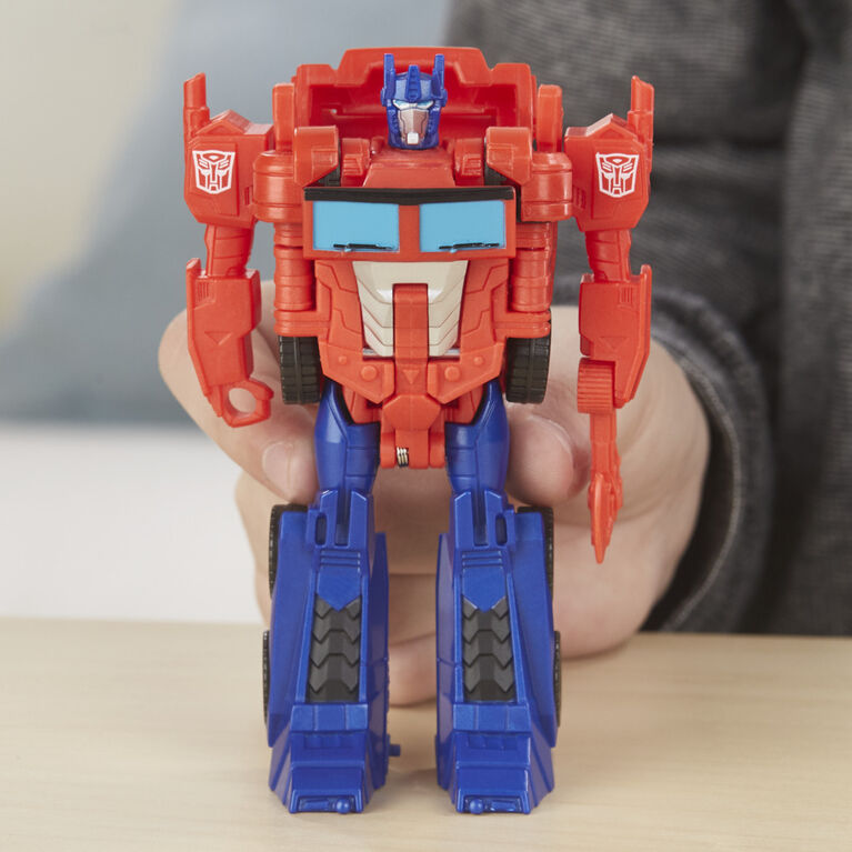 Transformers Cyberverse Action Attackers: 1-Step Changer Optimus Prime Action Figure Toy