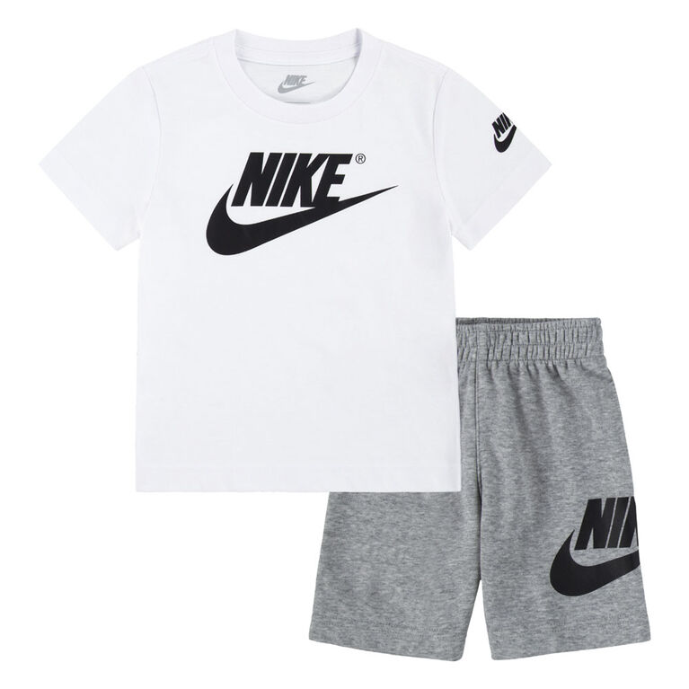 Nike French Terry Short Set - Dark Grey Heather - Size 3T
