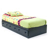 Summer Breeze Bed with Storage - Mates Bed with 3 Drawers - Blueberry