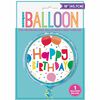 Colorful Balloons Round Foil 18" - English Edition