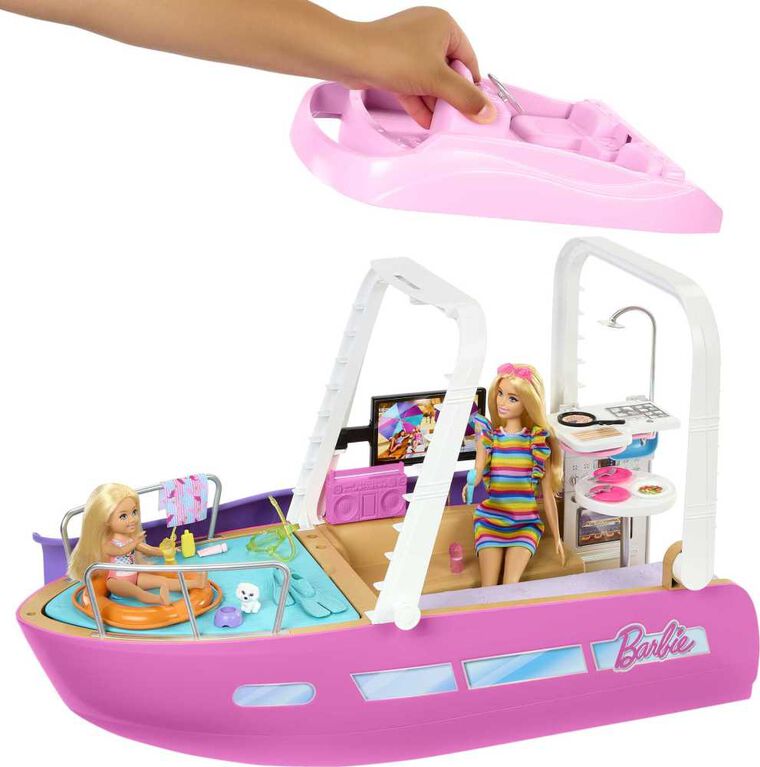 Barbie Bateau de Rêve-Coffret bateau, piscine, toboggan, accessoires