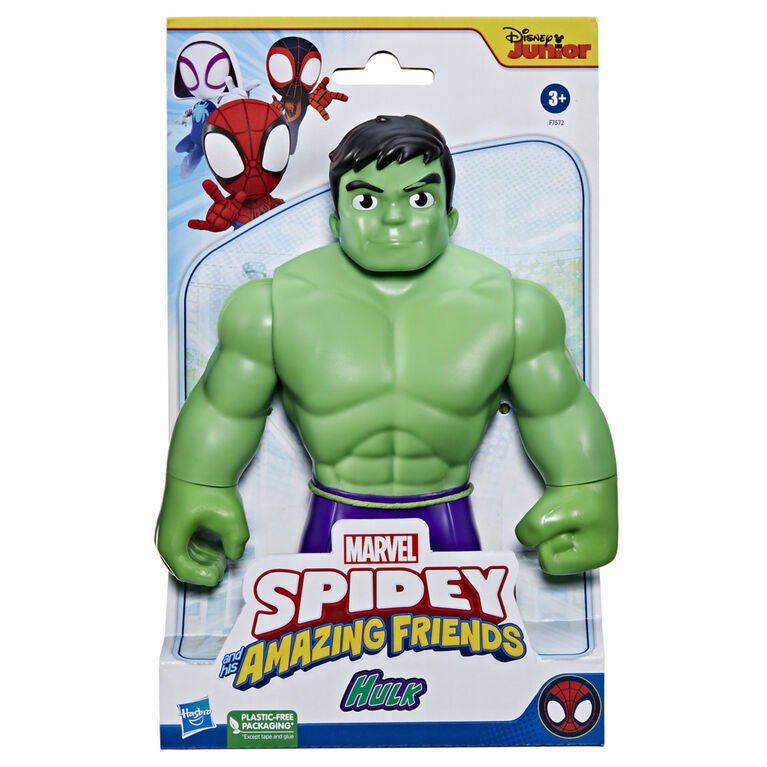 Marvel Spidey et ses Amis Extraordinaires, figurine de super-héros format  géant Hulk de 22,5 cm, figurines Avengers