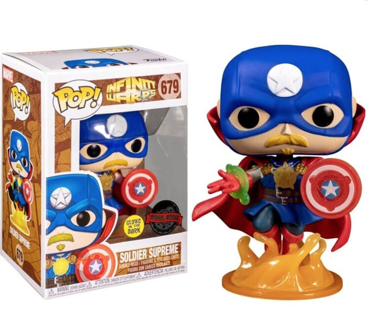 Funko POP! Marvel: Infinity Warps - Soldier Supreme (Glow in The Dark) - R Exclusive