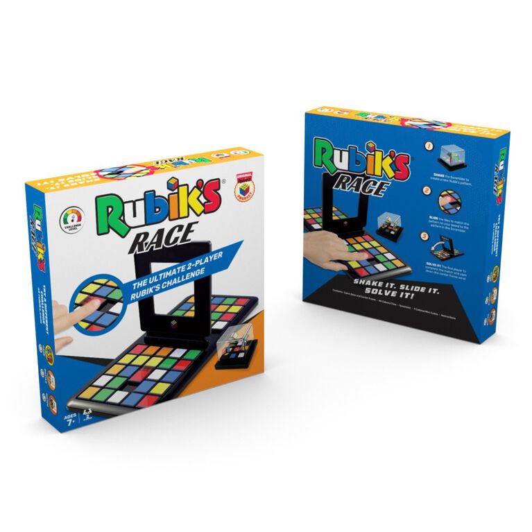 Rubik's Race Classic Fast-Paced Strategy Sequence Board Game, Ultimate Face to Face Two Player Game