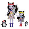 Enchantimals Sage Skunk & Caper Sister Dolls and Sabella Skunk & Striper