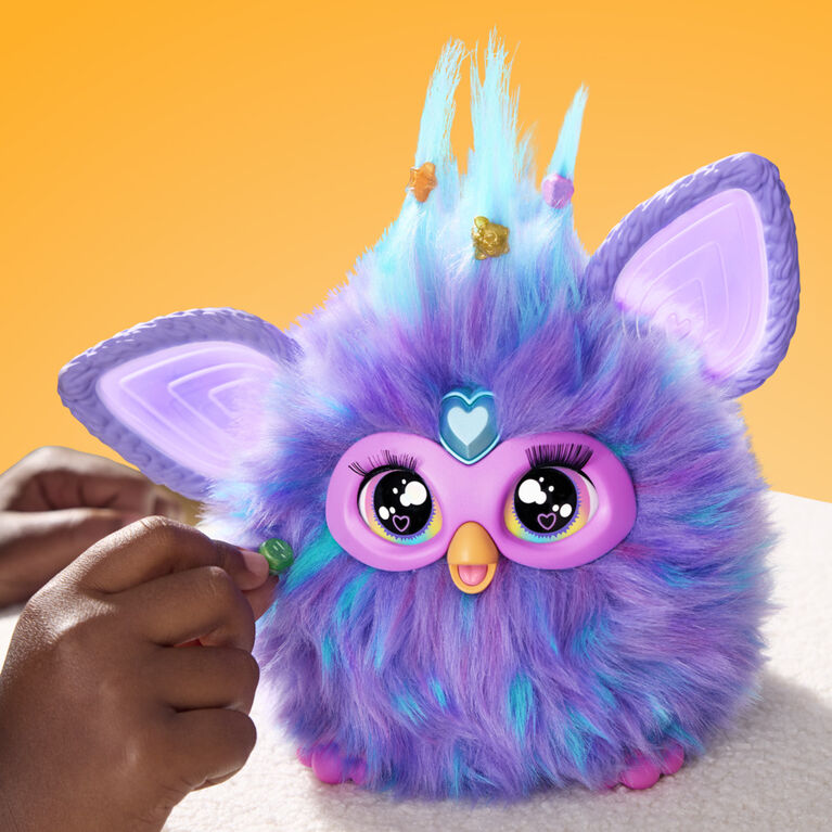 Furby violet peluche interactive - Version française