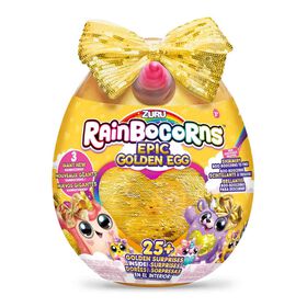 Rainbocorns Epic Golden Egg - Giant Egg with over 25 Golden Surprises By ZURU - R Exclusive