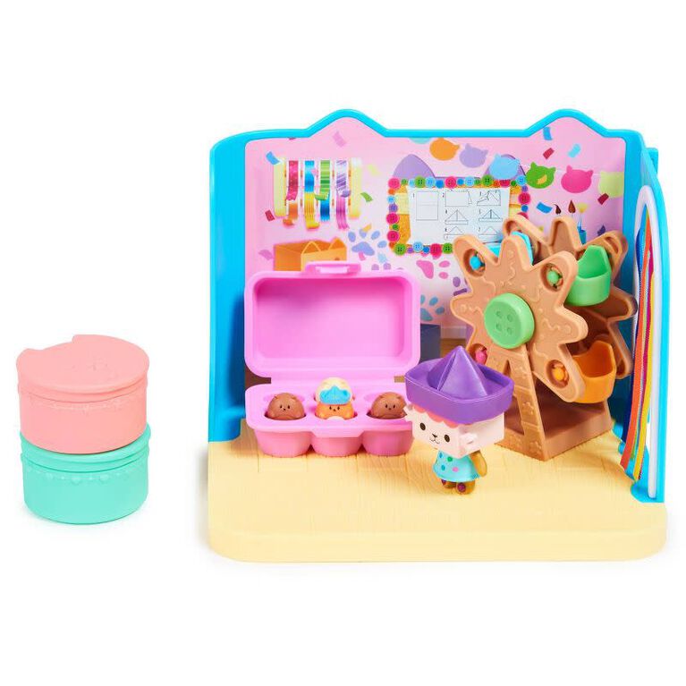 Gabby's Dollhouse, Baby Box Cat Craft-A-Riffic Room with Exclusive Figure, Accessories, Furniture and Dollhouse Delivery