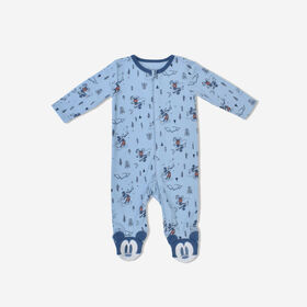 Disney Mickey Mouse Character Footed Sleeper Blue