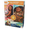 Disney, Moana and Maui 100-Piece Double-Sided 2-in-1 Jigsaw Puzzle