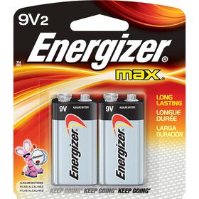 Energizer Max - Paquet 2 piles 9V