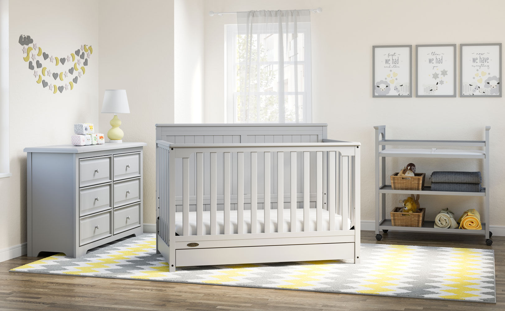 Grey crib shop babies r us