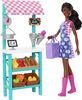 Barbie - Coffret de jeu Le marché fermier, poupée (brunette)