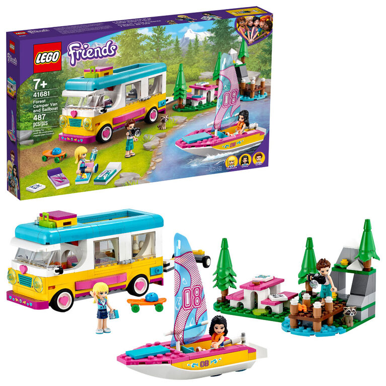 LEGO Friends Forest Camper Van and Sailboat 41681 (487 pieces)