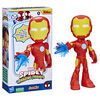 Marvel Spidey and His Amazing Friends Supersized Iron Man 9-inch Action Figure, Preschool Super Hero Toy for Kids
