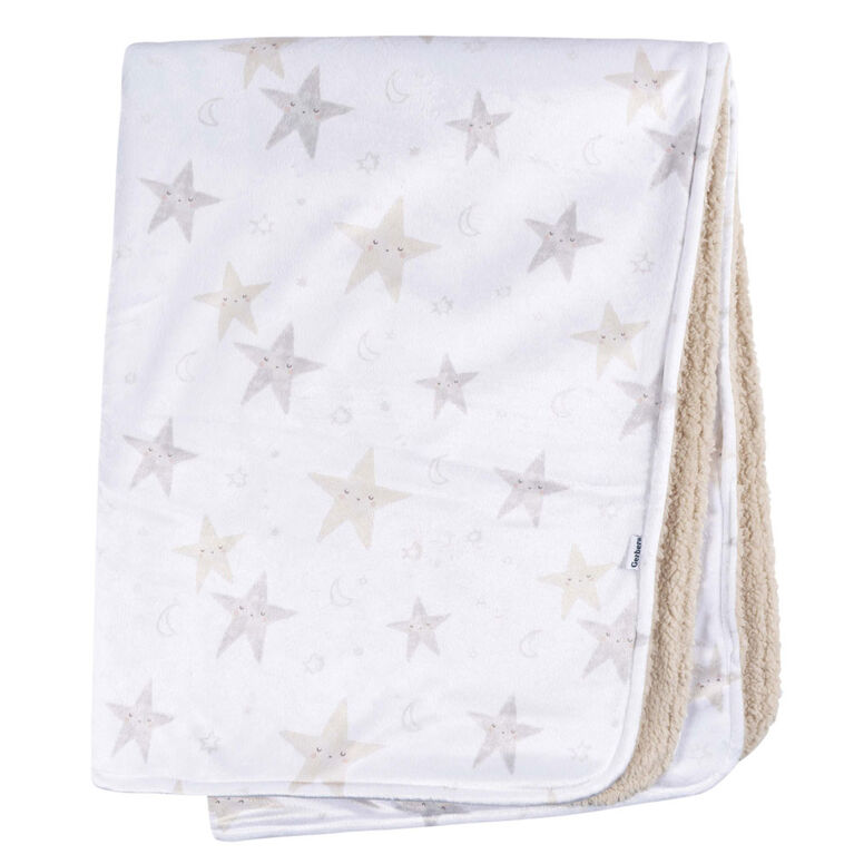 Gerber Childrenswear - 2ply Plush Blanket - Celestial - Stars