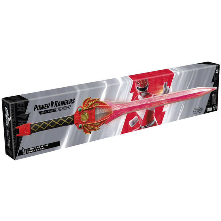 Power Rangers Lightning Collection Mighty Morphin Red Ranger Power Sword Premium Roleplay Cosplay Collectible Jason MMPR Rocky