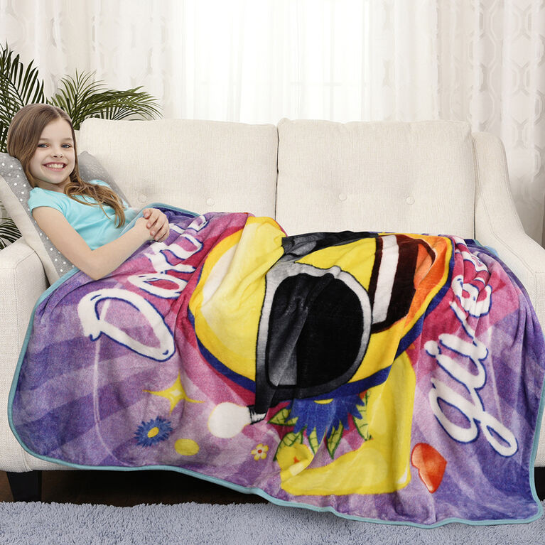 Emoji Plush Throw 50" x 60" Don't Give Up
