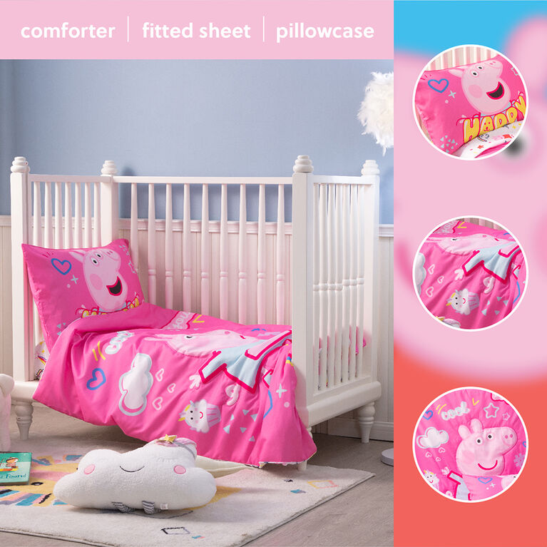 Peppa Pig 3 Piece Toddler Bedding Set, Lion King Bed Set Babies R Us