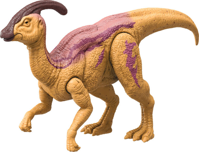 Jurassic World Wild Roar Parasaurolophus Dinosaur Action Figure Toy, Glow Effect Lights & Sounds
