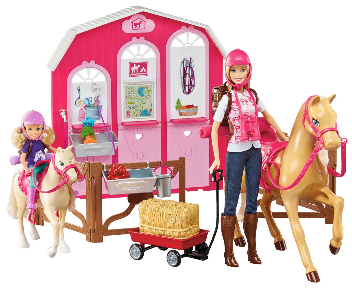 barbie pink passport horses and ranch giftset